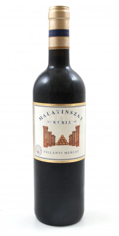 2003 Malatinszky Villányi Kúria Merlot, Unfiltered, bontatlan palack száraz vörösbor, szakszerűen tárolt, 14%, 0.75l