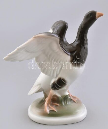 Rosenthal madár figura. Kézzel festett, jelzett, lepattanással a csőrön. (Design: Ottmar Obermaier )