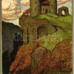 Burgruine. Lith. Anst. v. Hubert Köhler litho s: Ernst Liebermann