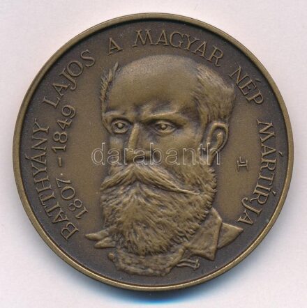 Horváth László (1951-) Nagy Lajos (1949-) 1990. 'Batthyány Lajos A Magyar Nép Mártírja 1807-1849 - MÉE' bronz emlékérem (42,5mm) T:1- Adamo BP33