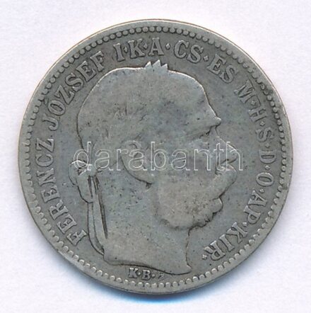 1894KB 1K Ag 'Ferenc József' T:2-,3 patina Adamo K5