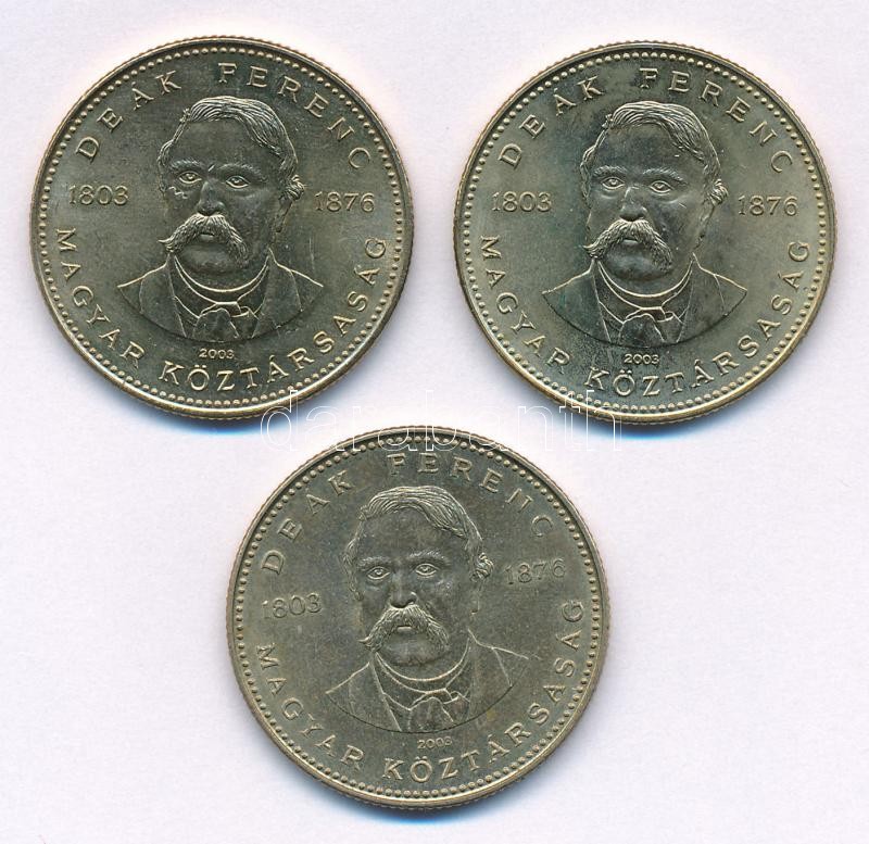 2003. 20Ft Cu-Ni 'Deák' (3x) T:1- Adamo FOEM2