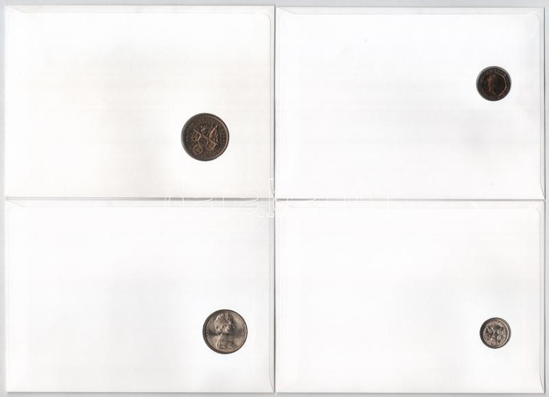 12db-os érmés boríték tétel a Nemzetközösség államaiból, mind különféle és német nyelvű tájékoztatóval, benne: Nevis, Norfolk-sziget, Tristan da Cunha, Karácsony-szigetek, Grenada, Montserrat, St. Lucia, St. Kitts, Antigua, - Image 2