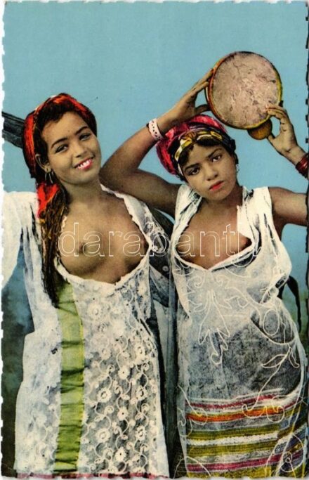 1958 Scenes et Types d'Afrique du Nord. Danseuses dans le Sud / half-naked Arab women (EK)