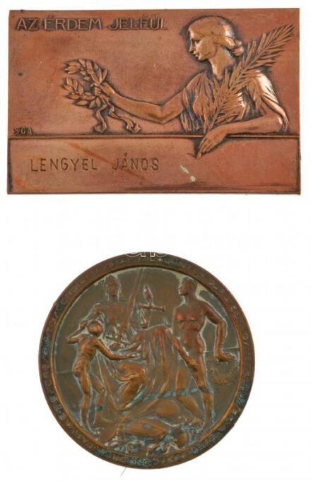 1912. 'Budapest Székesfőváros Közlekedési Részvénytársaság Sportegyesülete a sport terén elért kiváló kiváló érdemek jutalmazására - 1912 / Concordia parvaeres crescunt discordia maximae dilabuntur durateet vosmet rebus servate