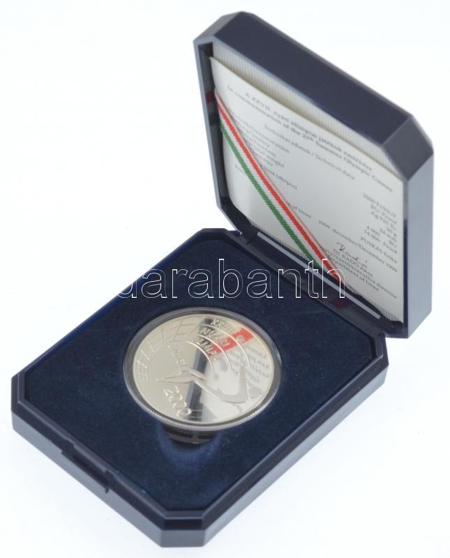 1999. 2000Ft Ag 'Nyári olimpia - Sydney' kapszulában, tanúsítvánnyal, dísztokban T:PP Adamo EM162 - Image 3