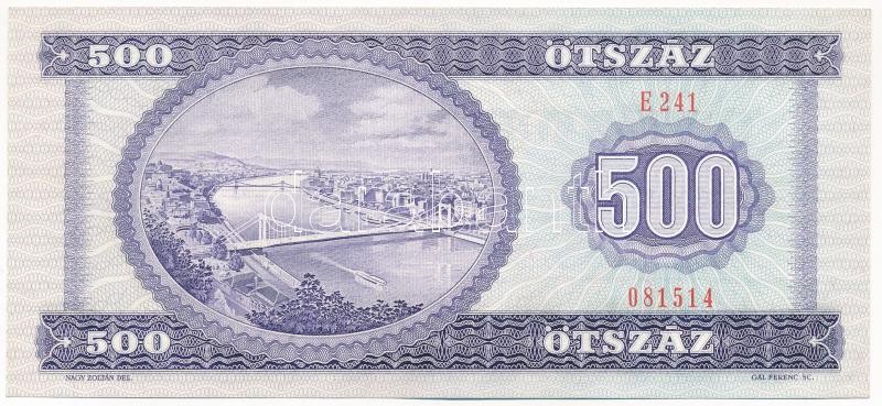 1990. 500Ft 'E 241 081514' T:I- kissé hullámos papír Adamo F43 - Image 2