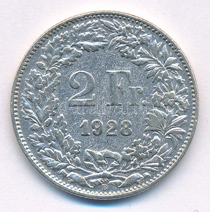 Svájc 1928B 2Fr Ag T:2,2- Switzerland 1928B 2 Francs Ag C:XF,VF Krause KM#21