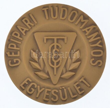 1977. 'Gépipari Tudományos Egyesület / A technika fejlesztéséért' Br érdemérem dísztokban (50mm) T:1-
