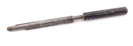 Régi cigarettatöltő, fém és fa, h: 18 cm