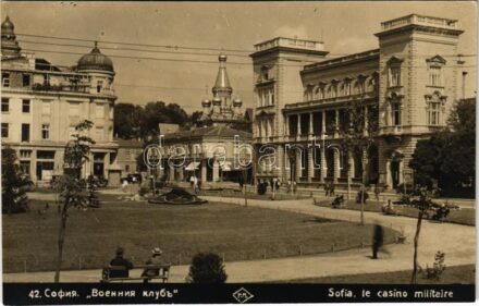Sofia, Sophia, Sofiya; Le Casino Militaire / military officers' casino, automobiles