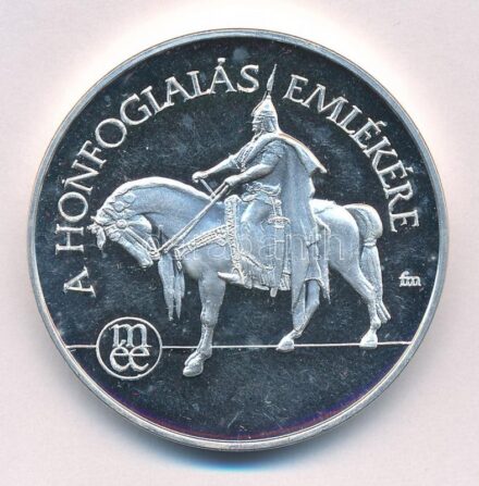 Fritz Mihály (1947-) 1996. 'MÉE Budapest - A honfoglalás napja ' kétoldalas, ezüstözött fém emlékérem (42,5mm) T:1 (eredetileg PP) Adamo BP45