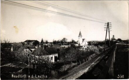 1960 Lajtaszentmiklós, Neudörfl an der Leitha; látkép / general view (EK)