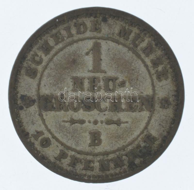 Német Államok / Szászország 1863B 1G / 10pf Ag T:2- patina German States / Saxony 1863B 1 Neugroschen / 10 Pfennige Ag C:VF patina Krause KM#1219