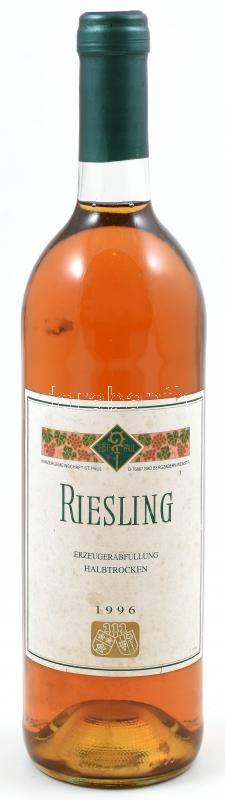 1996 St. Paul Riesling német rizling, bontatlan palack fehérbor, 0,75 l