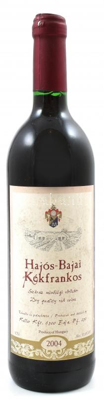 2004 Hajós-Bajai Kékfrankos, bontatlan palack száraz vörösbor, 0,75 l