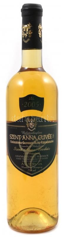 2005 Balatonboglári Szent Anna Cuvée, bontatlan palack száraz fehérbor, 0,75 l
