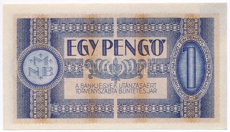 1938. 1P sorozat és sorszám nélkül T:I Hungary 1938. 1 Pengő without serial number C:UNC Adamo P1h - Image 2