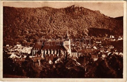 1950 Brassó, Kronstadt, Brasov; Vedere cu Biserica Neagra / Fekete-templom / church (EK)