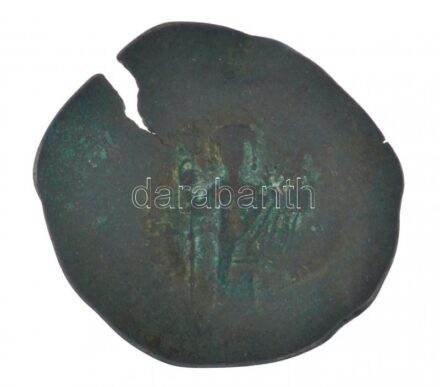 Bizánci Birodalom / Konstantinápoly / I. Manuel 1143-1180. Aspron Trachea, billon (3,45g) T:3 kitörés Byzantine Empire / Constantinopolis / Manuel I Komnenos 1143-1180. Aspron Trachy, billon 'MP-OV / MANOVHL DECPOTHC' (3,45g) C:F cracked