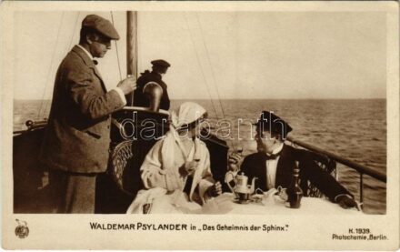 Waldemar Psylander in 'Das Geheimnis der Sphinx' Photochemie Berlin