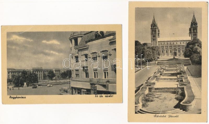 28 db MODERN magyar város képeslap az 1950-es évekből / 28 modern Hungarian town-view postcards from the 50's - Image 2