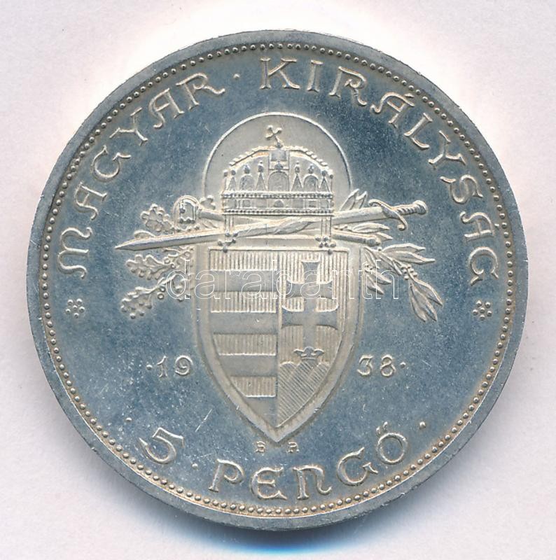 1938. 5P Ag 'Szent István' T:1- kis ph, egy karc Adamo P8.1 - Image 2