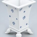 Herendi kék virág mintás váza, jelzett, hibátlan, m: 15 cm