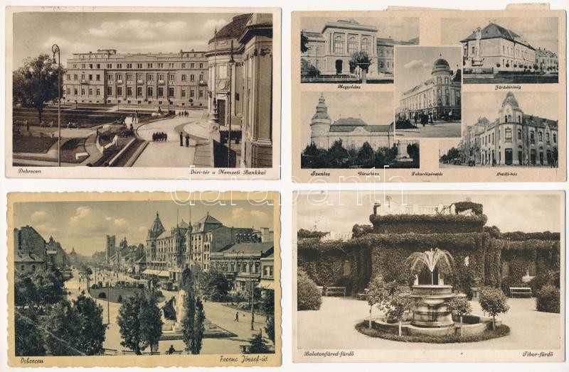 6 db RÉGI magyar város képeslap / 6 pre-1945 Hungarian town-view postcards