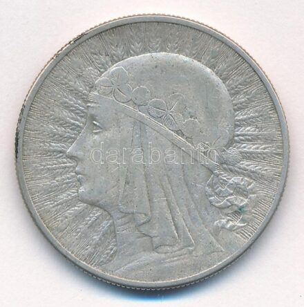 Lengyelország 1932. 10Zl Ag London T:2- patina Poland 1932. 10 Zlotych Ag London C:VF patina Krause Y#22