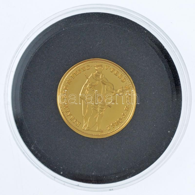 DN 'Magyarok Kincstára - Aranydukát, 1848' aranyozott réz-cink ötvözet utánveret (20mm) T:PP kis karc - Image 2