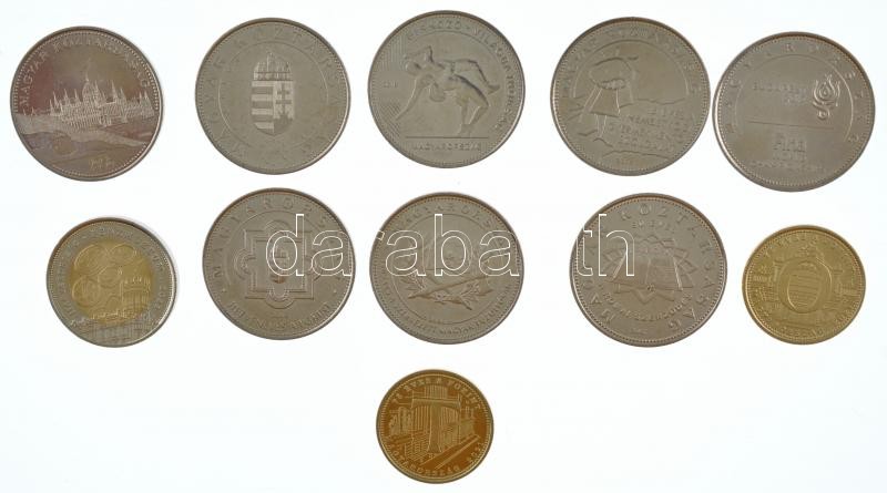 2004-2022. 11db klf forgalmi emlékérme, közte 2022. 100Ft 'Pénzmúzeum' + 50Ft Cu-Ni (8x) klf emlékkiadások T:1,1-