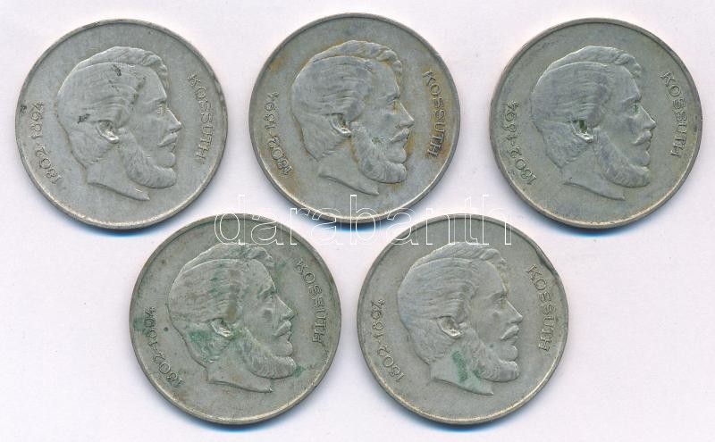 1947. 5Ft Ag 'Kossuth' (5x) T:2,2- patina Adamo F8.1