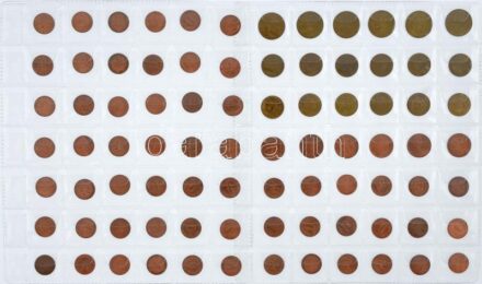 NSZK 168db-os Pfennig-tétel berakólapokon T:vegyes FRG 168pcs Pfennig lot on sheets C:mixed