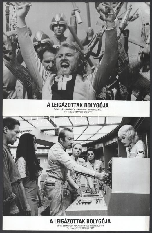 cca 1976 ,,Leigázottak bolygója' című NDK tudományos - fantasztikus film jelenetei és szereplői, 15 db vintage produkciós filmfotó, ezüst zselatinos fotópapíron, a használatból eredő (esetleges) kisebb hibákkal, 18x24 cm - Image 3