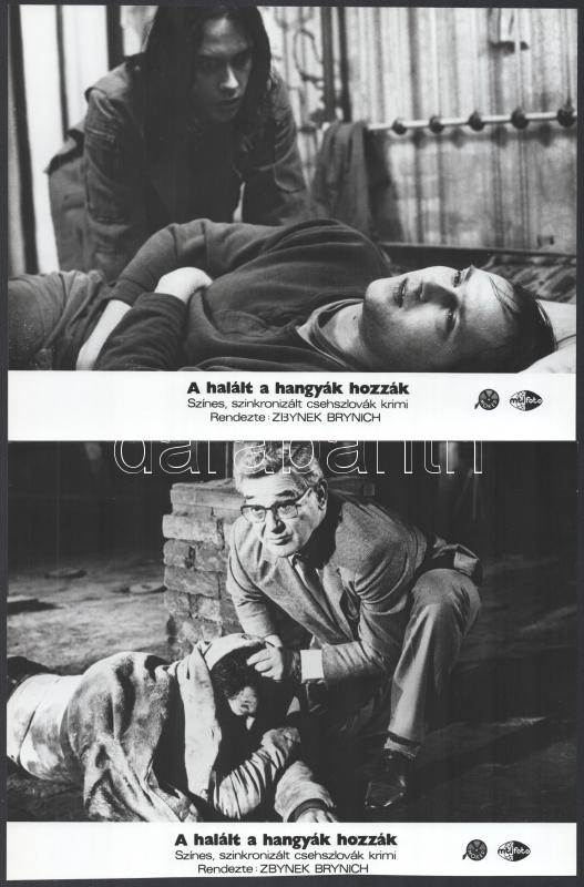 cca 1987 ,,A halált a hangyák hozzák' című csehszlovák film jelenetei és szereplői, 6 db vintage produkciós filmfotó, ezüst zselatinos fotópapíron, a használatból eredő (esetleges) kisebb hibákkal, 18x24 cm - Image 2