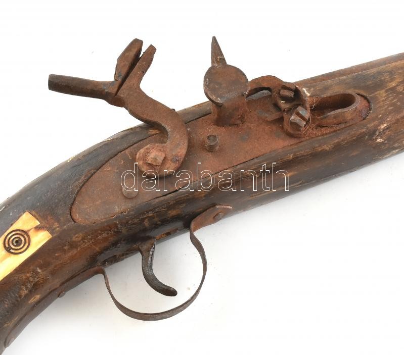 Keleti dísz puska, rozsdanyomokkal, h: 52 cm - Image 2
