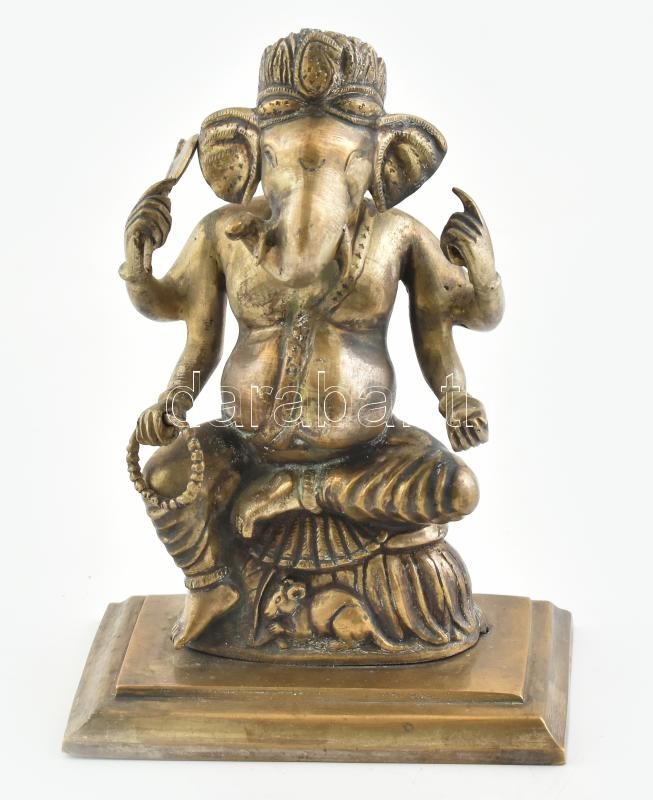 Bronz Ganésa, jelzés nélkül, m: 19 cm