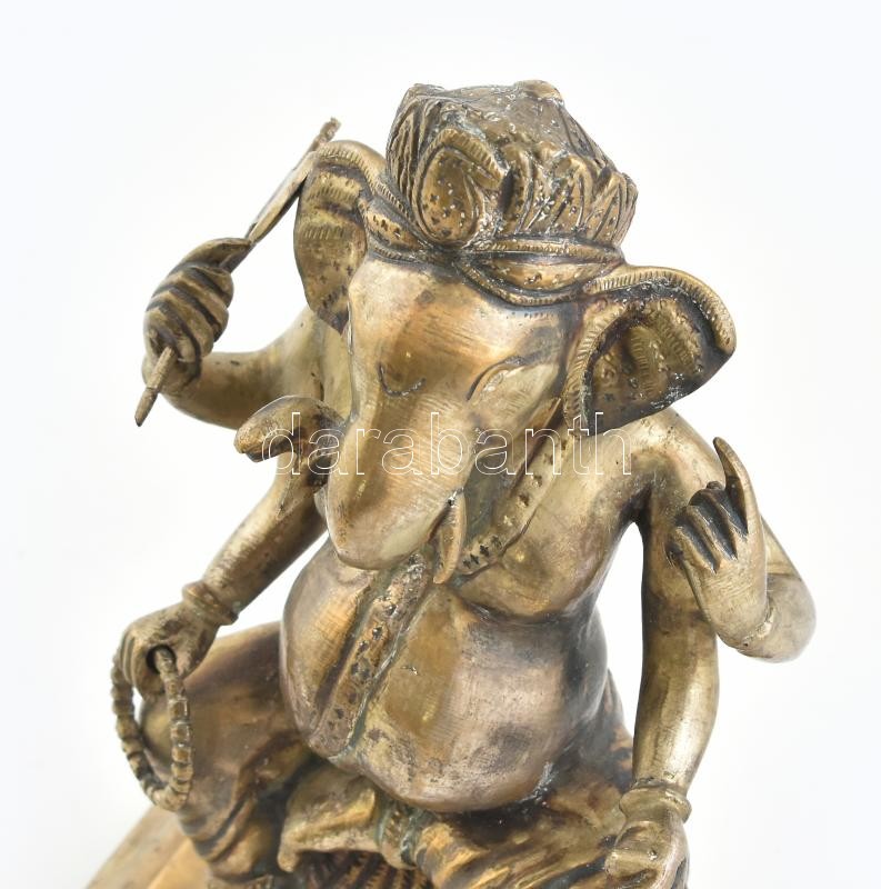 Bronz Ganésa, jelzés nélkül, m: 19 cm - Image 2