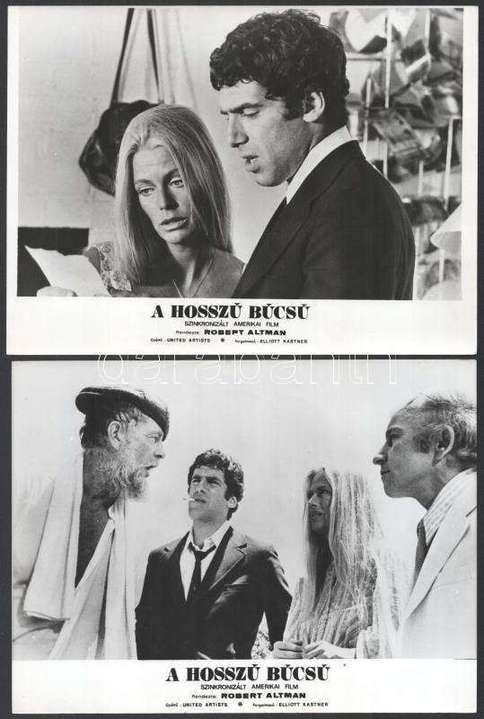 cca 1973 ,,A hosszú búcsú' című amerikai film jelenetei és szereplői, 13 db vintage produkciós filmfotó, ezüst zselatinos fotópapíron, a használatból eredő (esetleges) kisebb hibákkal, 18x24 cm - Image 3