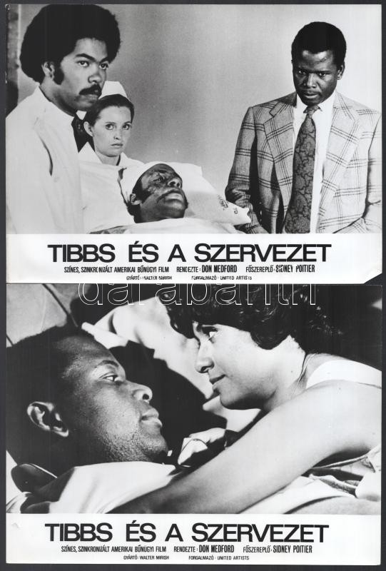 cca 1971 ,,Tibbs és a szervezet' című amerikai bűnügyi film jelenetei és szereplői, 9 db vintage produkciós filmfotó, ezüst zselatinos fotópapíron, a használatból eredő (esetleges) kisebb hibákkal, 18x24 cm - Image 2
