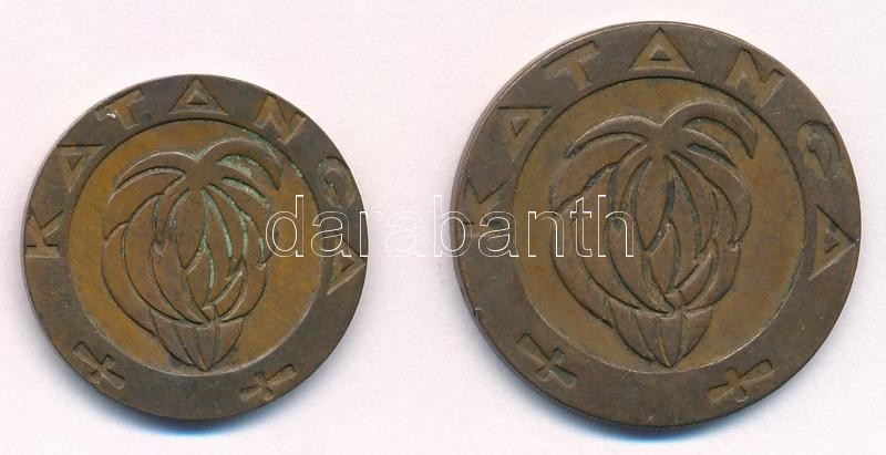 Katanga 1961. 1Fr Br + 5Fr Br T:2- Katanga 1961. 1 Franc Br + 5 Francs Br C:VF Krause KM#1, KM#2 - Image 2