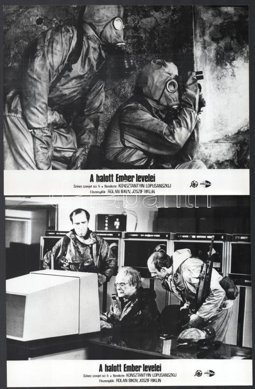 cca 1986 ,,A halott Ember levelei' című szovjet sci-fi film jelenetei és szereplői, 6 db vintage produkciós filmfotó, ezüst zselatinos fotópapíron, a használatból eredő (esetleges) kisebb hibákkal, 18x24 cm - Image 2