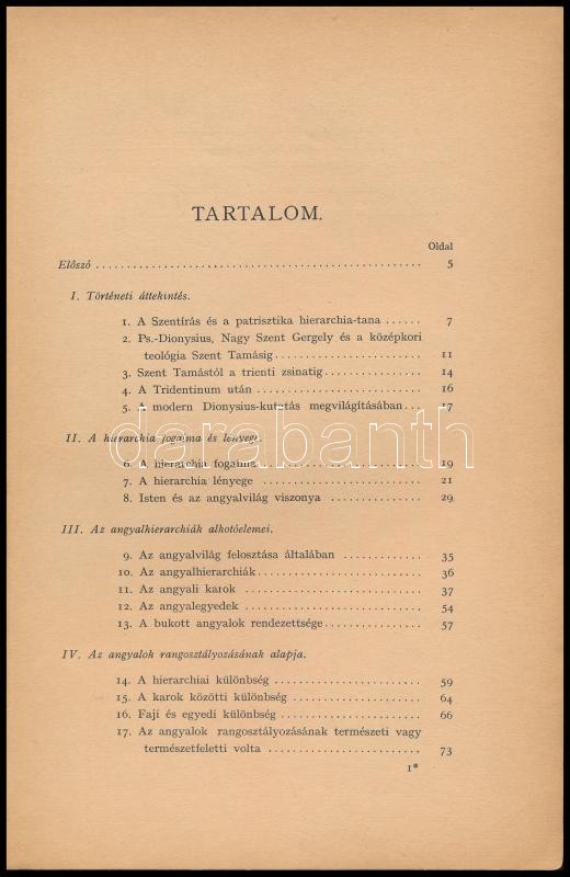 Miklós Béla: Az angyalhierarchiák. Bp., 1941, Stephaneum-ny., 90 p. Kiadói papírkötés. - Image 2