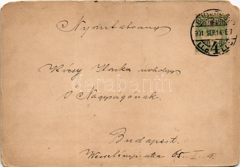 1901 Litho art postcard (non PC) (EM) - Image 2