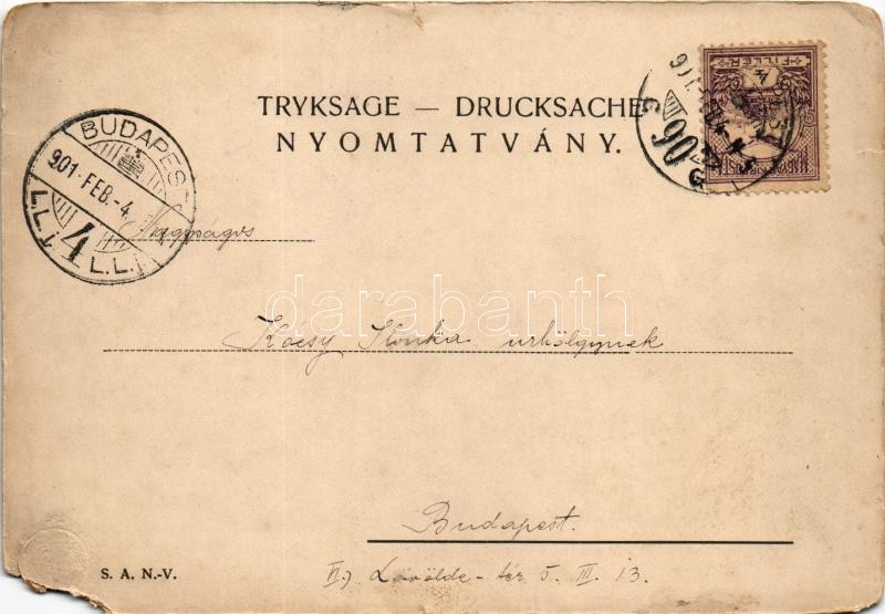 1901 Litho art postcard (EM) - Image 2