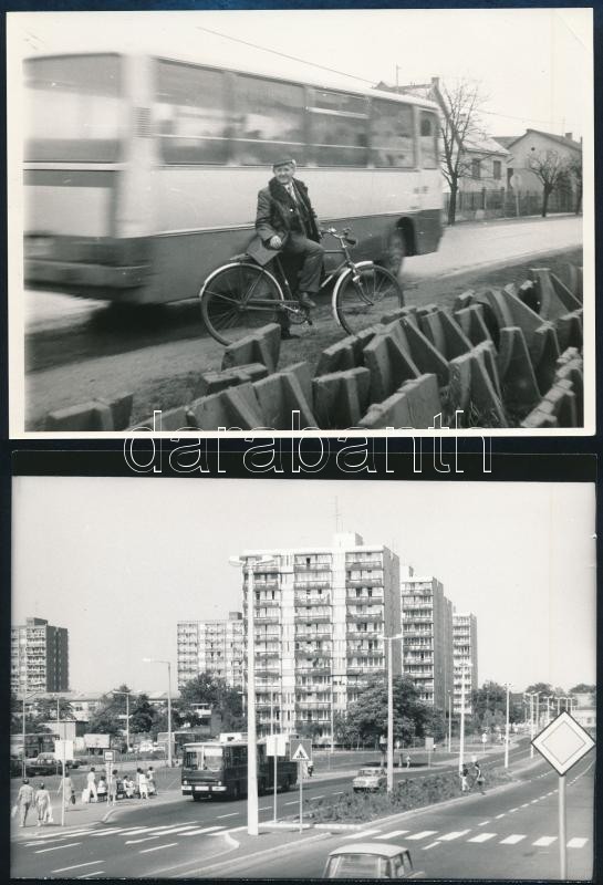 Eltérő időben készült felvételek városi és távolsági autóbuszokról, különféle forrásokból, 11 db vintage fotó és/vagy mai nagyítás, 9x12 cm és 13x18 cm között