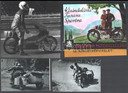 cca 1930 és 1986 között készült felvételek különféle motorokról, 13 db vintage fotó és/vagy mai nagyítás, és/vagy negatív, 18x18 cm és 6x6 cm között
