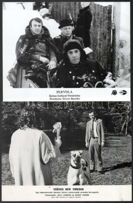 cca 1986 előtt, külföldön készült filmek egy-egy jelenete, 13 db vintage produkciós filmfotó, ezüst zselatinos fotópapíron, a használatból eredő (esetleges) kis hibákkal, 18x24 cm