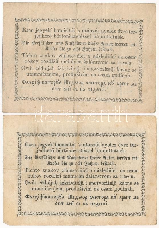 1849. 15kr + 30kr 'Kossuth bankó' T:III Adamo G102, G103 - Image 2
